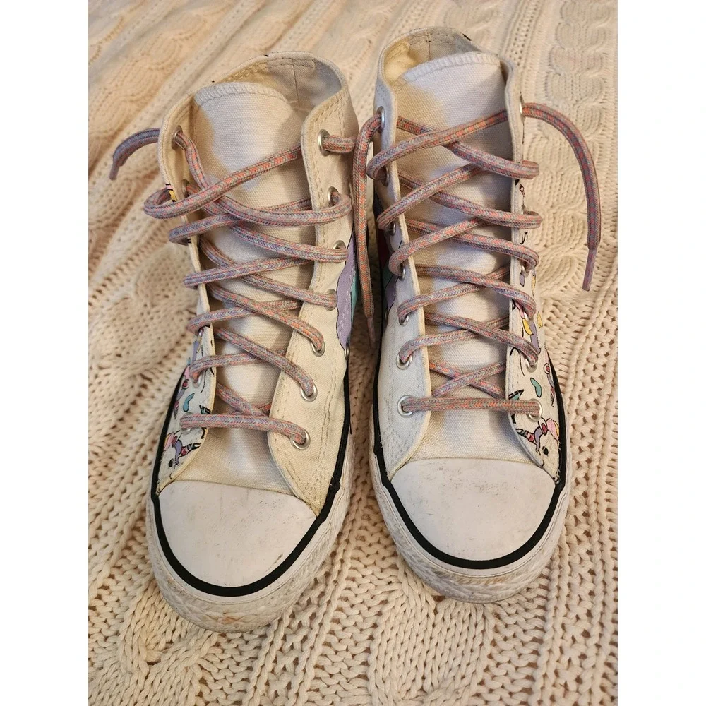 Converse Chuck Taylor All Star Hi Unicorn Rainbow Kids Shoes Size 3 663994C